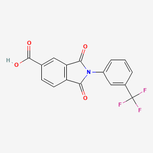 molecular formula C16H8F3NO4 B2495351 1,3-二氧代-2-[3-(三氟甲基)苯基]异喹啉-5-甲酸 CAS No. 328555-35-7