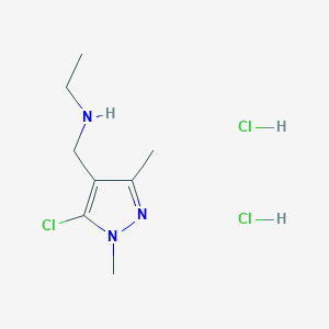 N-((5-Chloro-1,3-dimethyl-1H-pyrazol-4-yl)methyl)ethanamine dihydrochloride