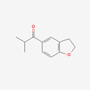 molecular formula C12H14O2 B2495358 1-(2,3-Dihydro-1-benzofuran-5-yl)-2-methylpropan-1-one CAS No. 111038-58-5