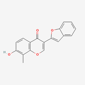 molecular formula C18H12O4 B2495359 3-(1-benzofuran-2-yl)-7-hydroxy-8-methyl-4H-chromen-4-one CAS No. 313526-02-2