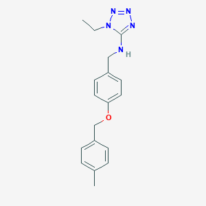 molecular formula C18H21N5O B249536 1-ethyl-N-{4-[(4-methylbenzyl)oxy]benzyl}-1H-tetrazol-5-amine 