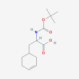 molecular formula C14H23NO4 B2495363 2-((tert-Butoxycarbonyl)amino)-3-(cyclohex-3-en-1-yl)propanoic acid CAS No. 1379859-23-0