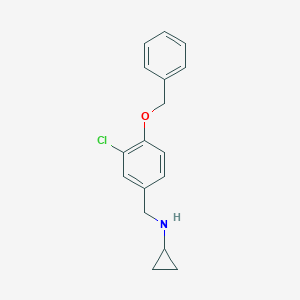 molecular formula C17H18ClNO B249539 N-[4-(benzyloxy)-3-chlorobenzyl]cyclopropanamine 