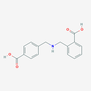 molecular formula C16H15NO4 B249540 2-{[(4-Carboxybenzyl)amino]methyl}benzoic acid 
