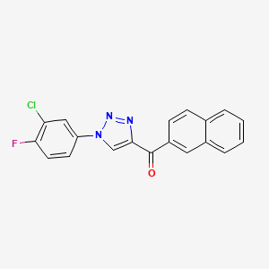 molecular formula C19H11ClFN3O B2495417 [1-(3-chloro-4-fluorophenyl)-1H-1,2,3-triazol-4-yl](2-naphthyl)methanone CAS No. 685107-11-3