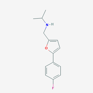 molecular formula C14H16FNO B249542 N-{[5-(4-fluorophenyl)-2-furyl]methyl}-2-propanamine 
