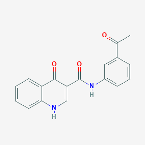 molecular formula C18H14N2O3 B2495421 N-(3-acetylphenyl)-4-hydroxyquinoline-3-carboxamide CAS No. 946340-07-4