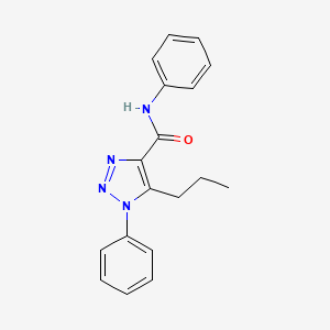 molecular formula C18H18N4O B2495422 N,1-diphenyl-5-propyl-1H-1,2,3-triazole-4-carboxamide CAS No. 950236-36-9