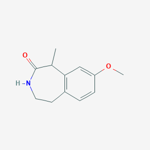 molecular formula C12H15NO2 B2495429 8-甲氧基-1-甲基-1,3,4,5-四氢苯并[d]氮杂环庚烷-2-酮 CAS No. 849663-11-2