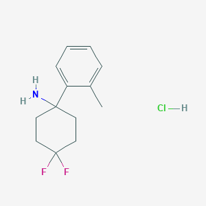 molecular formula C13H18ClF2N B2495435 4,4-Difluoro-1-o-tolylcyclohexanamine hydrochloride CAS No. 2197055-10-8