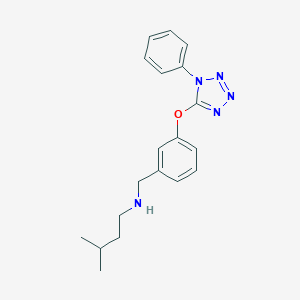 molecular formula C19H23N5O B249545 (3-methylbutyl){3-[(1-phenyl-1H-tetrazol-5-yl)oxy]benzyl}amine 