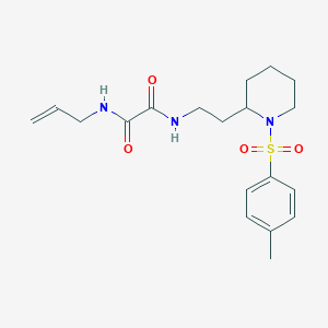 molecular formula C19H27N3O4S B2495462 N1-allyl-N2-(2-(1-tosylpiperidin-2-yl)ethyl)oxalamide CAS No. 898445-41-5