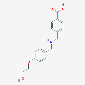 molecular formula C17H19NO4 B249547 4-({[4-(2-Hydroxyethoxy)benzyl]amino}methyl)benzoic acid 