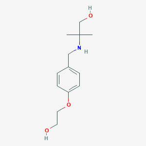 molecular formula C13H21NO3 B249548 2-{[4-(2-Hydroxyethoxy)benzyl]amino}-2-methyl-1-propanol 