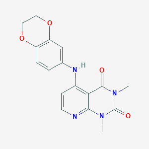 5-((2,3-dihydrobenzo[b][1,4]dioxin-6-yl)amino)-1,3-dimethylpyrido[2,3-d]pyrimidine-2,4(1H,3H)-dione