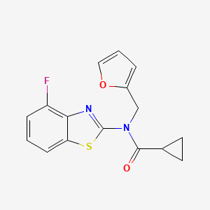 N-(4-fluorobenzo[d]thiazol-2-yl)-N-(furan-2-ylmethyl)cyclopropanecarboxamide