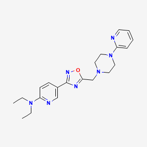 N,N-diethyl-5-{5-[(4-pyridin-2-ylpiperazin-1-yl)methyl]-1,2,4-oxadiazol-3-yl}pyridin-2-amine