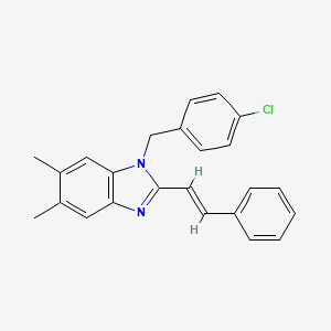 1-(4-chlorobenzyl)-5,6-dimethyl-2-styryl-1H-1,3-benzimidazole