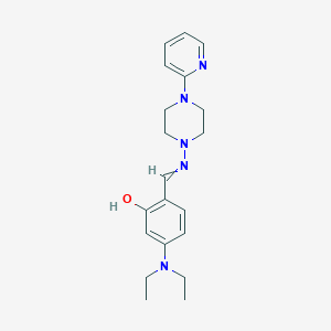 molecular formula C20H27N5O B2495498 5-(二乙基氨基)-2-(((4-(吡啶-2-基)哌嗪-1-基)亚甲基)甲基)苯酚 CAS No. 305351-46-6