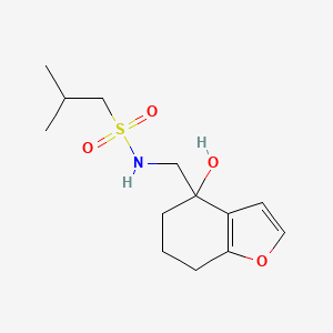 N-((4-hydroxy-4,5,6,7-tetrahydrobenzofuran-4-yl)methyl)-2-methylpropane-1-sulfonamide