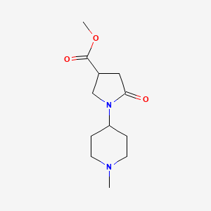 molecular formula C12H20N2O3 B2495509 Methyl 1-(1-methylpiperidin-4-yl)-5-oxopyrrolidine-3-carboxylate CAS No. 2230804-33-6