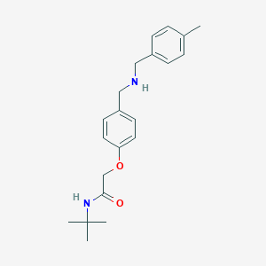 molecular formula C21H28N2O2 B249551 N-tert-butyl-2-(4-{[(4-methylbenzyl)amino]methyl}phenoxy)acetamide 