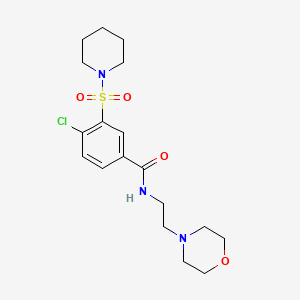 4-chloro-N-(2-morpholin-4-ylethyl)-3-piperidin-1-ylsulfonylbenzamide