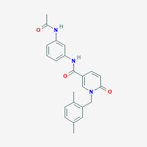 N-(3-acetamidophenyl)-1-[(2,5-dimethylphenyl)methyl]-6-oxopyridine-3-carboxamide