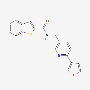 N-((6-(furan-3-yl)pyridin-3-yl)methyl)benzo[b]thiophene-2-carboxamide