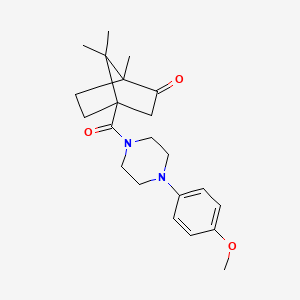 molecular formula C22H30N2O3 B2495542 4-[4-(4-甲氧基苯基)哌嗪-1-甲酰]-1,7,7-三甲基双环[2.2.1]庚烷-2-酮 CAS No. 505060-39-9