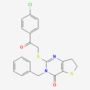3-benzyl-2-((2-(4-chlorophenyl)-2-oxoethyl)thio)-6,7-dihydrothieno[3,2-d]pyrimidin-4(3H)-one