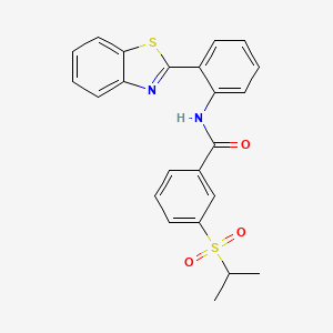 molecular formula C23H20N2O3S2 B2495547 N-(2-(苯并[d]噻唑-2-基)苯基)-3-(异丙基磺酰)苯甲酰胺 CAS No. 941885-06-9