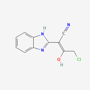 4-chloro-2-(2,3-dihydro-1H-1,3-benzodiazol-2-ylidene)-3-oxobutanenitrile