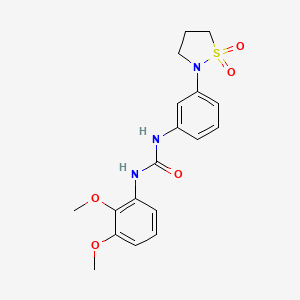 1-(2,3-Dimethoxyphenyl)-3-(3-(1,1-dioxidoisothiazolidin-2-yl)phenyl)urea