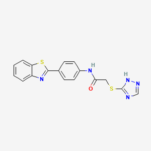 N-[4-(1,3-benzothiazol-2-yl)phenyl]-2-(1H-1,2,4-triazol-3-ylsulfanyl)acetamide