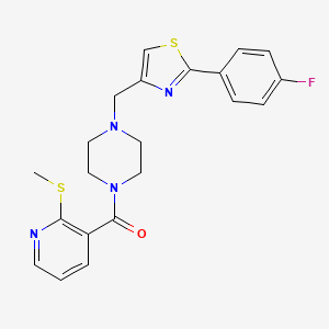 1-{[2-(4-Fluorophenyl)-1,3-thiazol-4-yl]methyl}-4-[2-(methylsulfanyl)pyridine-3-carbonyl]piperazine