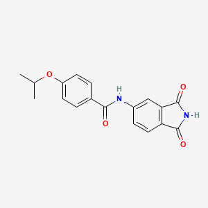 molecular formula C18H16N2O4 B2495576 N-(1,3-dioxoisoindolin-5-yl)-4-isopropoxybenzamide CAS No. 683235-66-7
