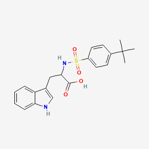 molecular formula C21H24N2O4S B2495579 2-[(4-tert-butylphenyl)sulfonylamino]-3-(1H-indol-3-yl)propanoic acid CAS No. 1008655-10-4