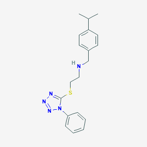 molecular formula C19H23N5S B249558 N-(4-isopropylbenzyl)-2-[(1-phenyl-1H-tetraazol-5-yl)sulfanyl]ethanamine 