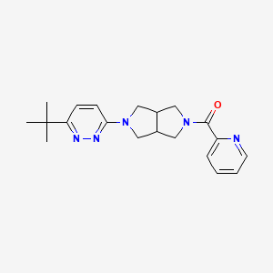 [2-(6-Tert-butylpyridazin-3-yl)-1,3,3a,4,6,6a-hexahydropyrrolo[3,4-c]pyrrol-5-yl]-pyridin-2-ylmethanone