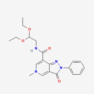 N-(2,2-diethoxyethyl)-5-methyl-3-oxo-2-phenyl-3,5-dihydro-2H-pyrazolo[4,3-c]pyridine-7-carboxamide