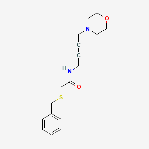 molecular formula C17H22N2O2S B2495594 2-(benzylthio)-N-(4-morpholinobut-2-yn-1-yl)acetamide CAS No. 1396684-57-3