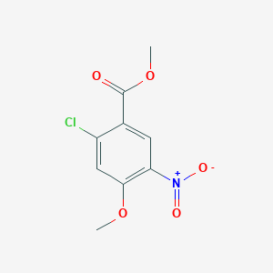 molecular formula C9H8ClNO5 B2495598 甲基2-氯-4-甲氧基-5-硝基苯甲酸酯 CAS No. 90537-46-5