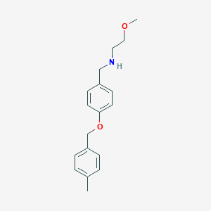 molecular formula C18H23NO2 B249560 2-methoxy-N-{4-[(4-methylbenzyl)oxy]benzyl}ethanamine 