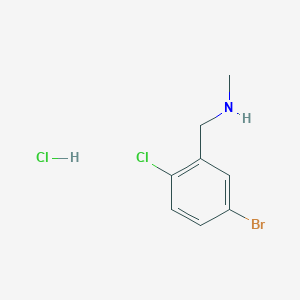 molecular formula C8H10BrCl2N B2495606 1-(5-Bromo-2-chlorophenyl)-N-methylmethanamine;hydrochloride CAS No. 2503202-23-9