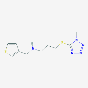 molecular formula C10H15N5S2 B249561 N-{3-[(1-methyl-1H-tetraazol-5-yl)sulfanyl]propyl}-N-(3-thienylmethyl)amine 