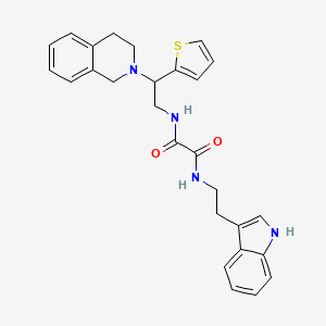 N1-(2-(1H-indol-3-yl)ethyl)-N2-(2-(3,4-dihydroisoquinolin-2(1H)-yl)-2-(thiophen-2-yl)ethyl)oxalamide