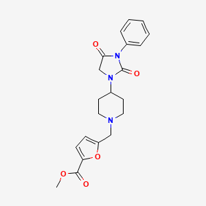 Methyl 5-((4-(2,4-dioxo-3-phenylimidazolidin-1-yl)piperidin-1-yl)methyl)furan-2-carboxylate