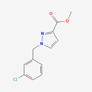 molecular formula C12H11ClN2O2 B2495621 methyl 1-(3-chlorobenzyl)-1H-pyrazole-3-carboxylate CAS No. 956613-79-9