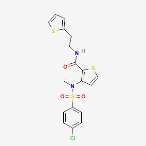 3-(4-chloro-N-methylphenylsulfonamido)-N-(2-(thiophen-2-yl)ethyl)thiophene-2-carboxamide